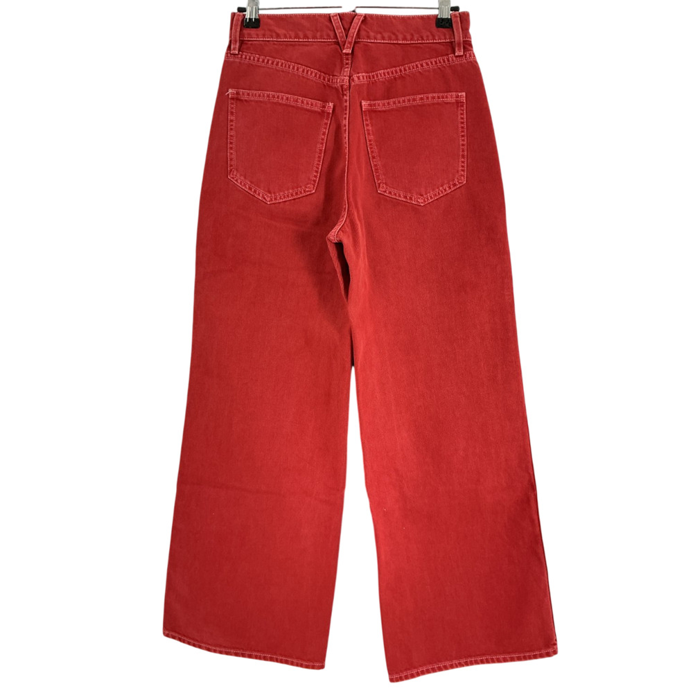 Veronica Beard Wide Leg Red Taylor Denim Jeans Size 25 - Picture 3 of 4